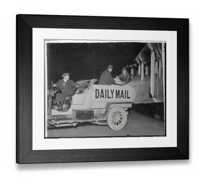 Framed Print : The Daily Mail Newspaper Being Loaded onto Airplane Framed Print : The Daily Mail Newspaper Being Loaded onto Airplane