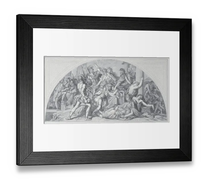 Framed Print : Mob Destroying Troy Framed Print : Mob Destroying Troy