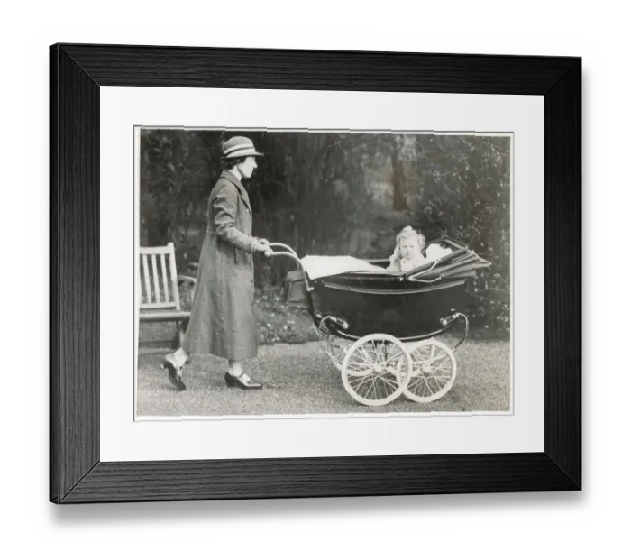 Framed Print : Nurse Taking Prince Edward for Stroll Framed Print : Nurse Taking Prince Edward for Stroll