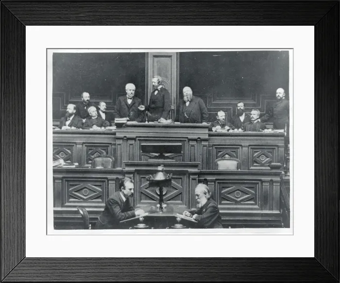 Framed Print : View of Members Attending Reichstag Meeting Framed Print : View of Members Attending Reichstag Meeting