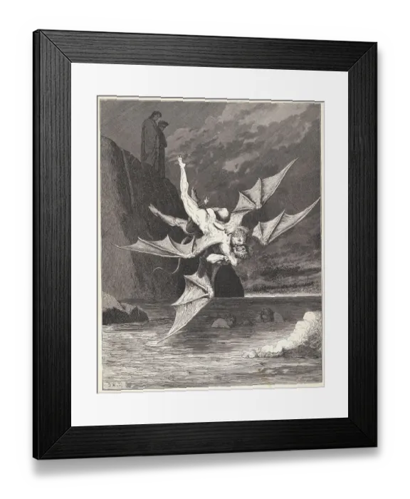 Framed Print : Two Beings Plunging into Lake Framed Print : Two Beings Plunging into Lake