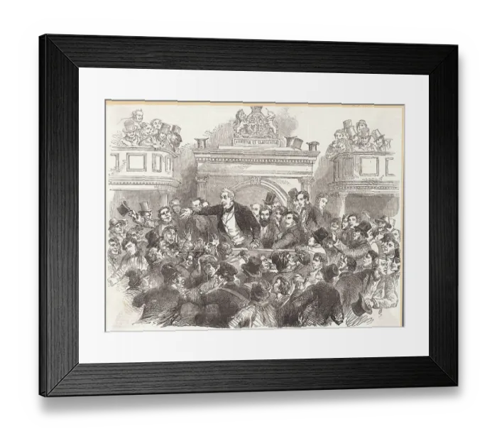 Framed Print : An 1850s Court House Scene Framed Print : An 1850s Court House Scene
