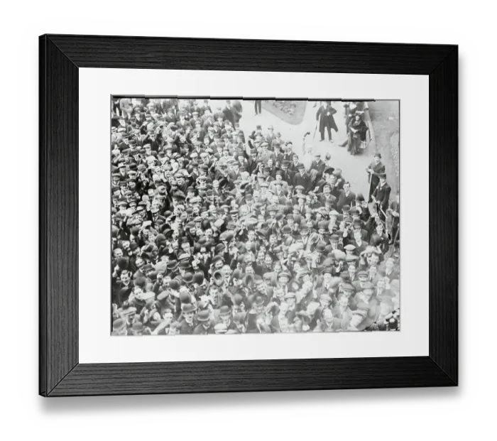 Framed Print : Crowds Gathering at Meeting Framed Print : Crowds Gathering at Meeting