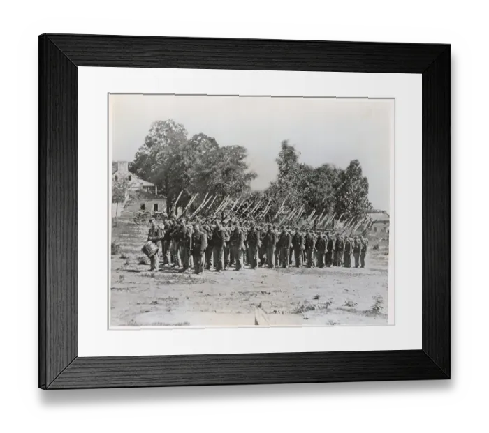 Framed Print : Troops Carrying Rifles with Bayonettes Framed Print : Troops Carrying Rifles with Bayonettes