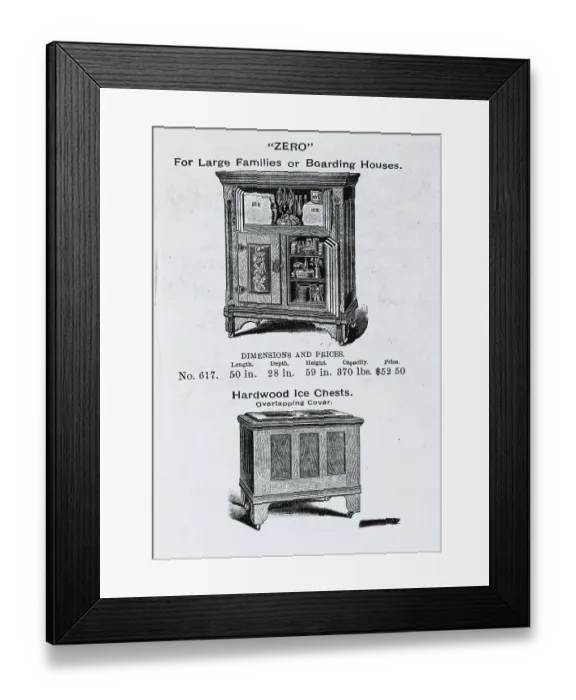 Framed Print : Advertisement for Ice Chests Framed Print : Advertisement for Ice Chests