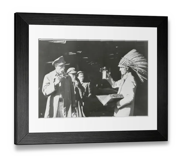 Framed Print : Medicine Man Trying to Sell His Product Framed Print : Medicine Man Trying to Sell His Product