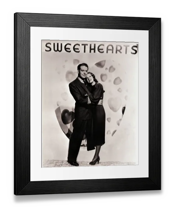 Framed Print : Nelson Eddy & Jeanette Macdonald Hugging Framed Print : Nelson Eddy & Jeanette Macdonald Hugging