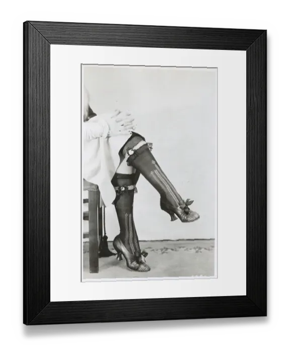 Framed Print : Woman Wearing Stockings Framed Print : Woman Wearing Stockings