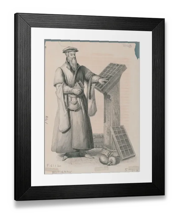Framed Print : Robert Estienne Inspecting Framed Print : Robert Estienne Inspecting