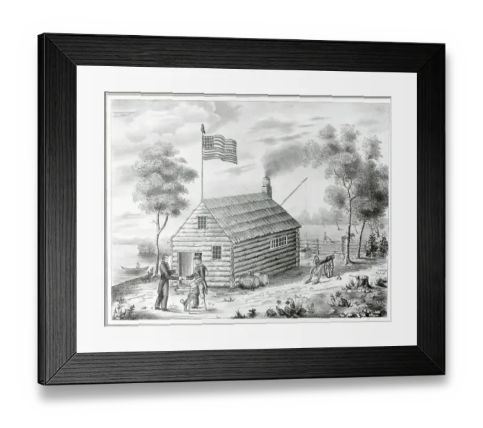 Framed Print : William Henry Harrison's Log Cabin Framed Print : William Henry Harrison's Log Cabin