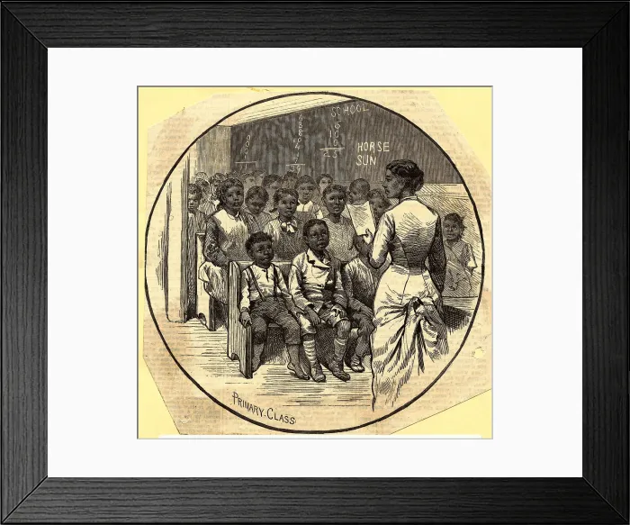 Framed Print : Teacher Standing in Front of Pupils