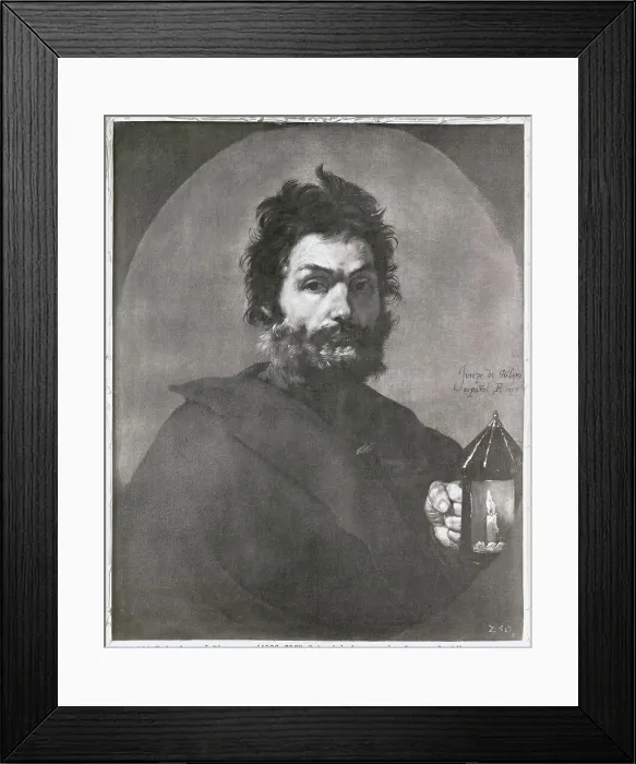 Framed Print : Diogenes. Painting of Diogenes: with lantern by Jusepe de Ribera, 1637 Framed Print : Diogenes. Painting of Diogenes: with lantern by Jusepe de Ribera, 1637