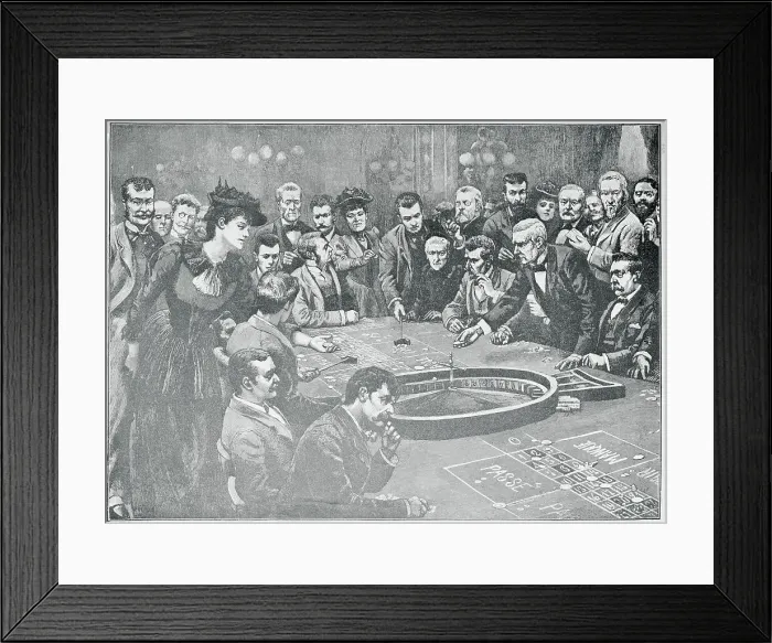 Framed Print : People Playing Roulette Framed Print : People Playing Roulette