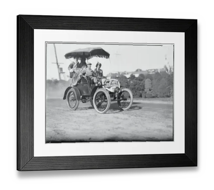 Framed Print : Fringe-Topped Automobile