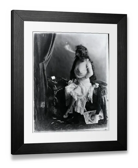 Framed Print : Woman Smoking Framed Print : Woman Smoking