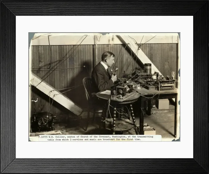 Framed Print : Religious Services Broadcasted Over Radio Framed Print : Religious Services Broadcasted Over Radio