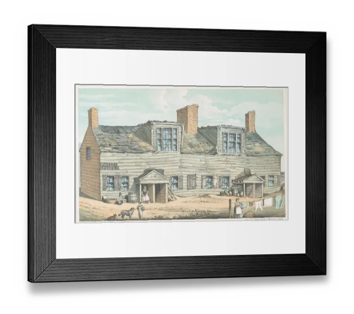 Framed Print : Color Lithograph Depicting Paisley Place Neighborhood in New York Framed Print : Color Lithograph Depicting Paisley Place Neighborhood in New York