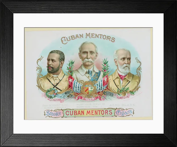 Framed Print : Advertisement for Cuban Mentor Cigars Framed Print : Advertisement for Cuban Mentor Cigars