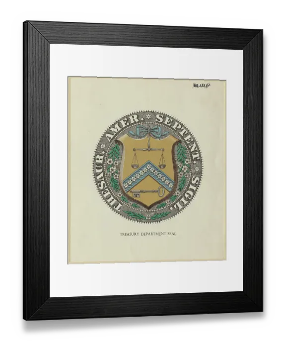 Framed Print : Treasury Department Seal