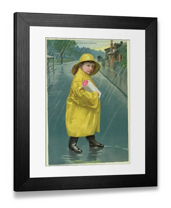 Framed Print : Boy Carrying Box of Biscuits Framed Print : Boy Carrying Box of Biscuits