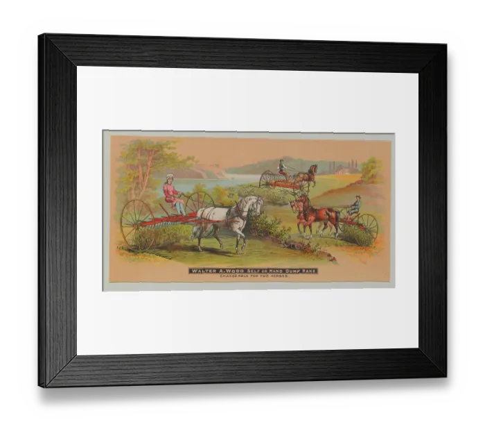Framed Print : Walter A. Wood Self or Hand Dump Rake Advertisement Framed Print : Walter A. Wood Self or Hand Dump Rake Advertisement