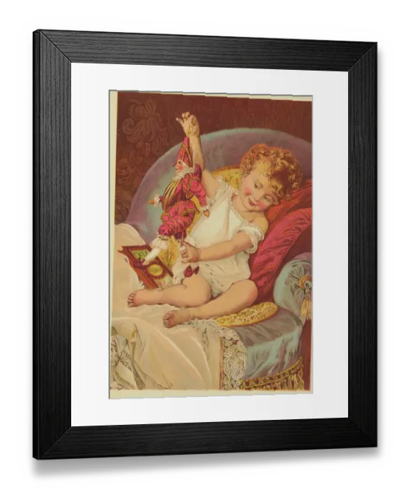 Framed Print : Young Child Handling a Puppet Framed Print : Young Child Handling a Puppet