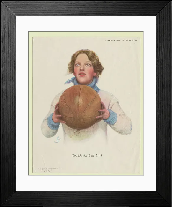 Framed Print : Girl Holding Basketball