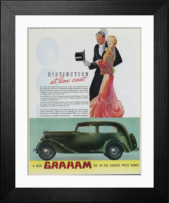 Framed Print : Advertisement for the Graham Automobile Framed Print : Advertisement for the Graham Automobile