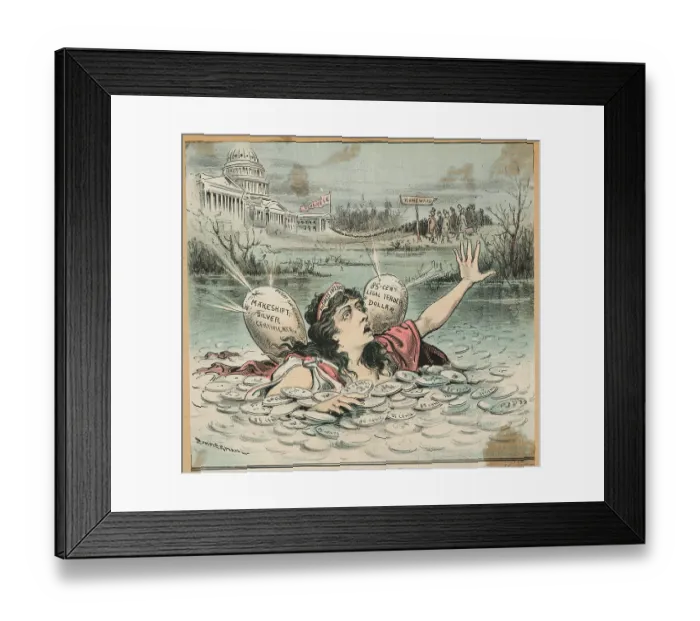 Framed Print : Congress Abandoning Silver Market Framed Print : Congress Abandoning Silver Market