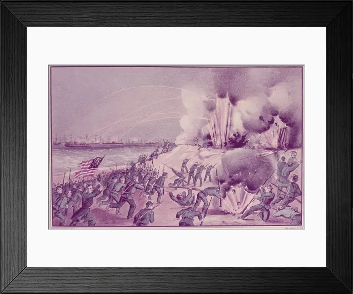 Framed Print : Shore Site in the Overthrowing of Fort Fisher Framed Print : Shore Site in the Overthrowing of Fort Fisher