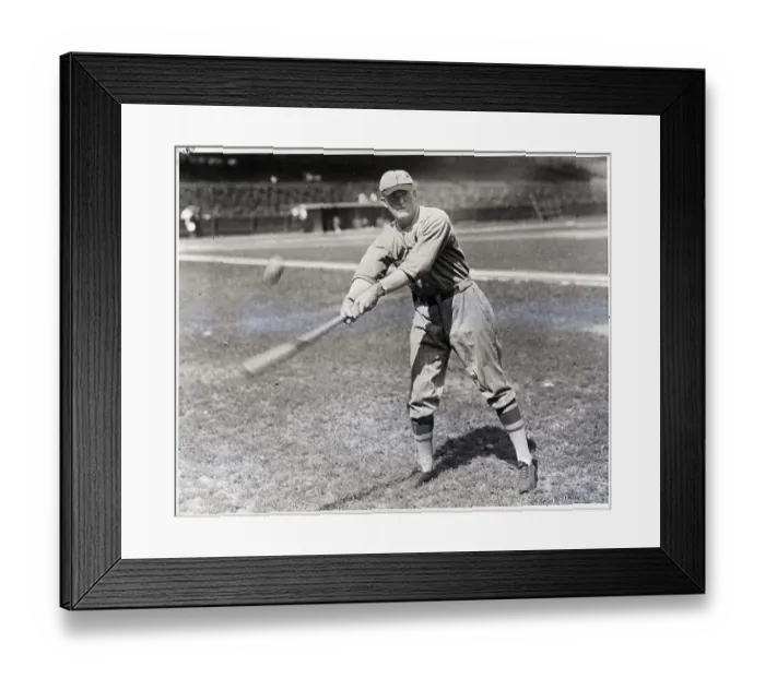 Framed Print : Rogers Hornsby Swinging At Practice Framed Print : Rogers Hornsby Swinging At Practice