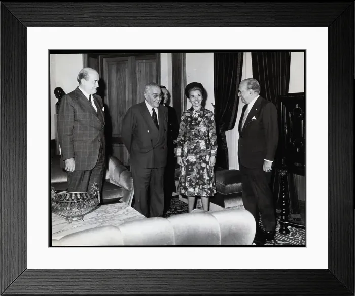 Framed Print : Isabel Peron W / Ricardo Balbin At Meeting Framed Print : Isabel Peron W / Ricardo Balbin At Meeting