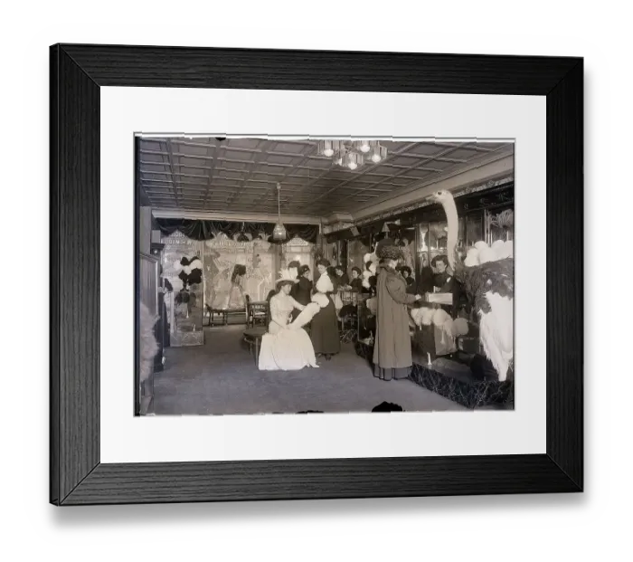 Framed Print : Miss. Phoebe Snow Inspecting A Boa Framed Print : Miss. Phoebe Snow Inspecting A Boa