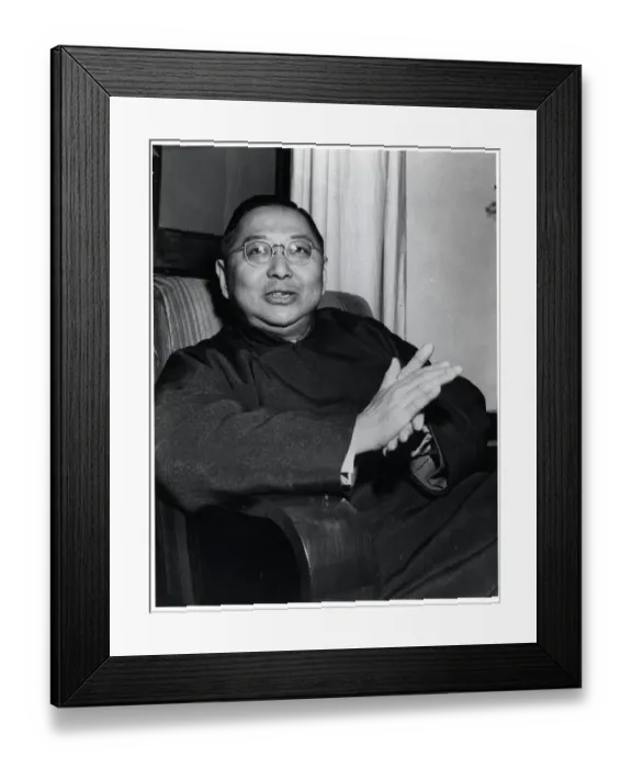 Framed Print : Seated Portrait Of Sun Fo Framed Print : Seated Portrait Of Sun Fo