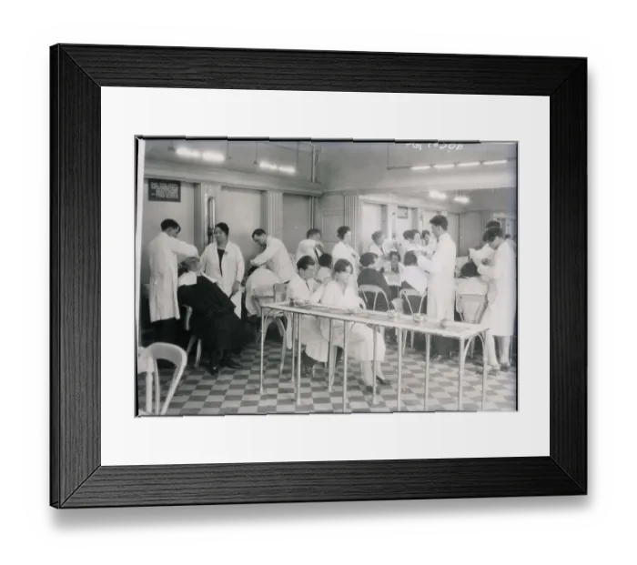 Framed Print : Scene In A Barber Shop Framed Print : Scene In A Barber Shop