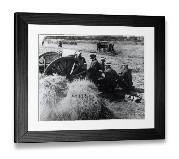 Framed Print : Japanese Soldiers And Artillery In Field Framed Print : Japanese Soldiers And Artillery In Field