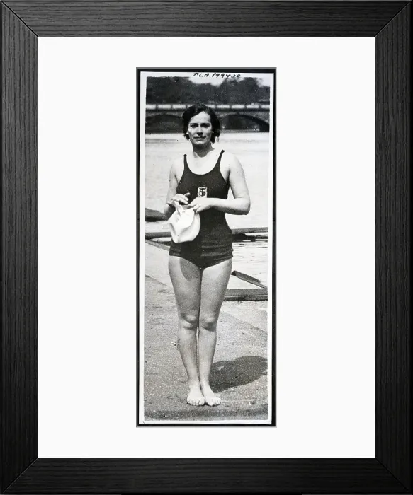 Framed Print : Eva Coleman Wearing a Bathing Suit Framed Print : Eva Coleman Wearing a Bathing Suit