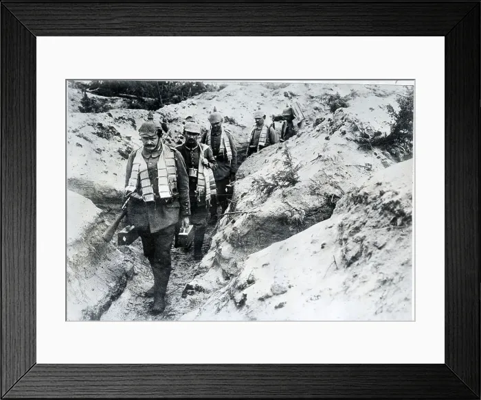 Framed Print : German Soldiers Carrying Ammunition