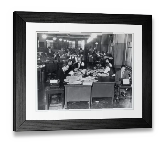 Framed Print : Interior Of Associated Press Office Nyc Framed Print : Interior Of Associated Press Office Nyc