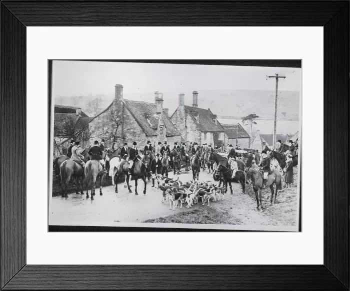 Framed Print : Riders Gathering for a Foxhunt