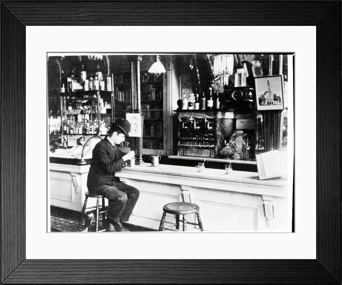 Framed Print : Chicago Ice Cream Parlor Ca. 1895 Framed Print : Chicago Ice Cream Parlor Ca. 1895