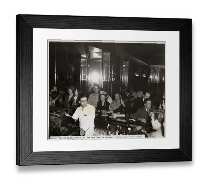 Framed Print : Crowded Bar At Stork Club Framed Print : Crowded Bar At Stork Club