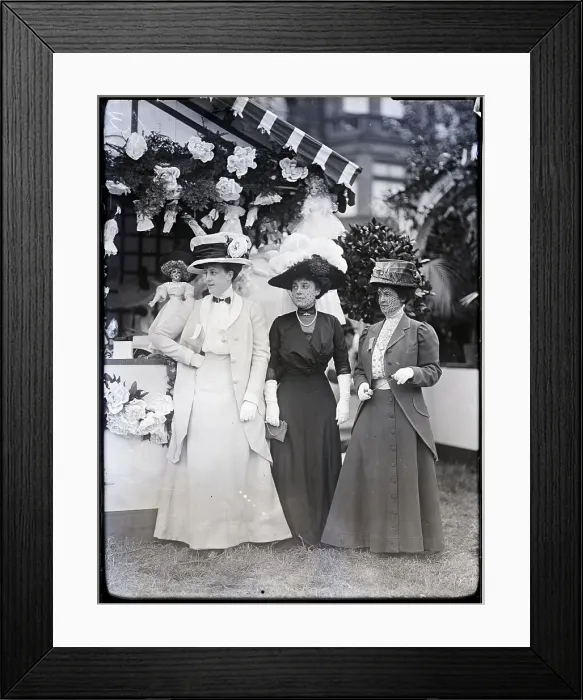 Framed Print : Three Society Women At Celebration Framed Print : Three Society Women At Celebration