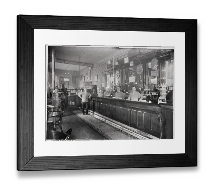 Framed Print : Interior Of Restaurant With Bar