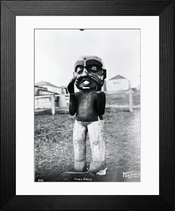 Framed Print : Totem Grave During Klondike Goldrush Framed Print : Totem Grave During Klondike Goldrush