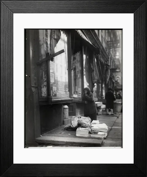 Framed Print : Lower East Side Elderly Rag Picker Framed Print : Lower East Side Elderly Rag Picker
