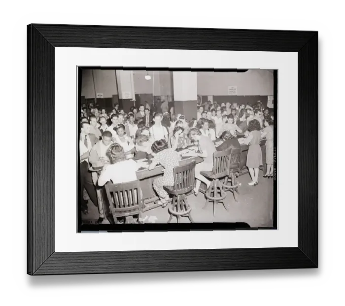 Framed Print : Job Hunting, Employment Office, War Framed Print : Job Hunting, Employment Office, War