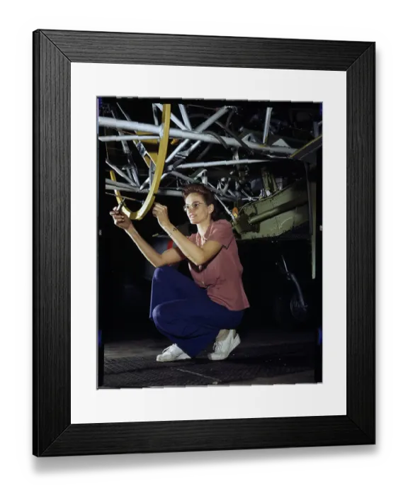 Framed Print : Woman Attaches The Cables And Tubing Framed Print : Woman Attaches The Cables And Tubing