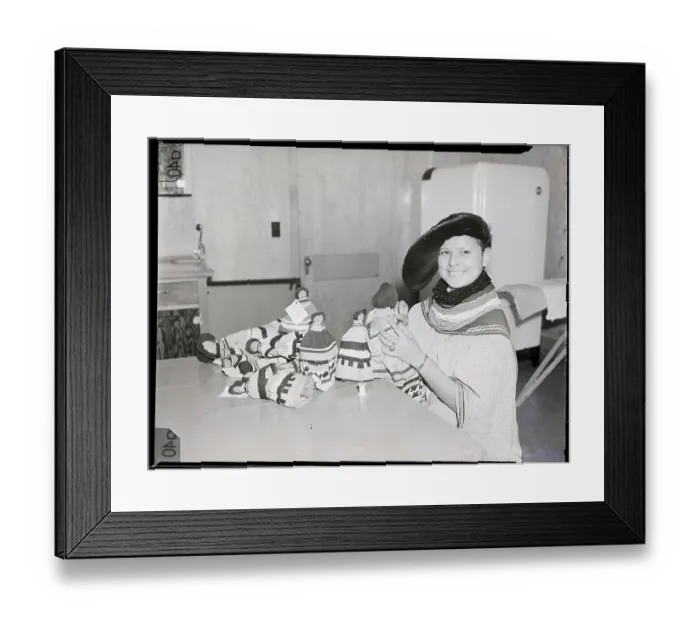 Framed Print : Seminole Woman Working With Dolls Framed Print : Seminole Woman Working With Dolls