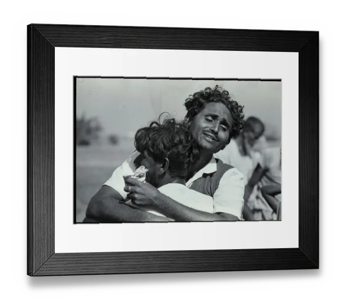 Framed Print : Pakistani Man Sobs On Shoulder Of Friend Framed Print : Pakistani Man Sobs On Shoulder Of Friend
